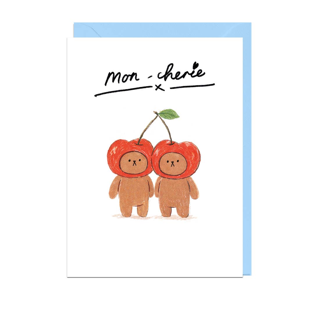 MON CHERIE, PALE BLUE ENVELOPE Card