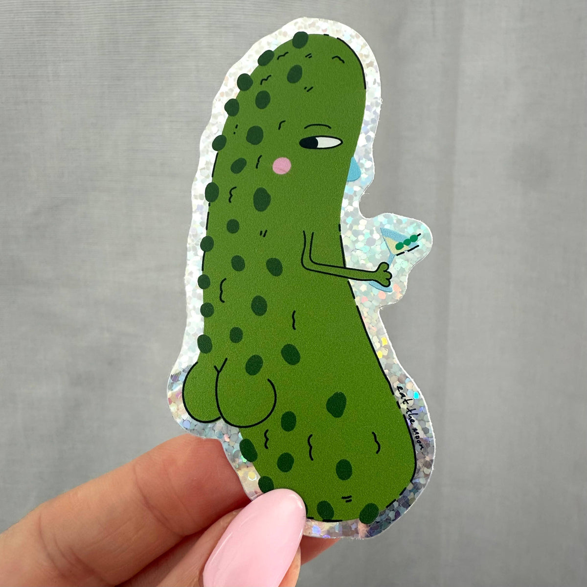 Cheeky Gherkin Vinyl Sticker