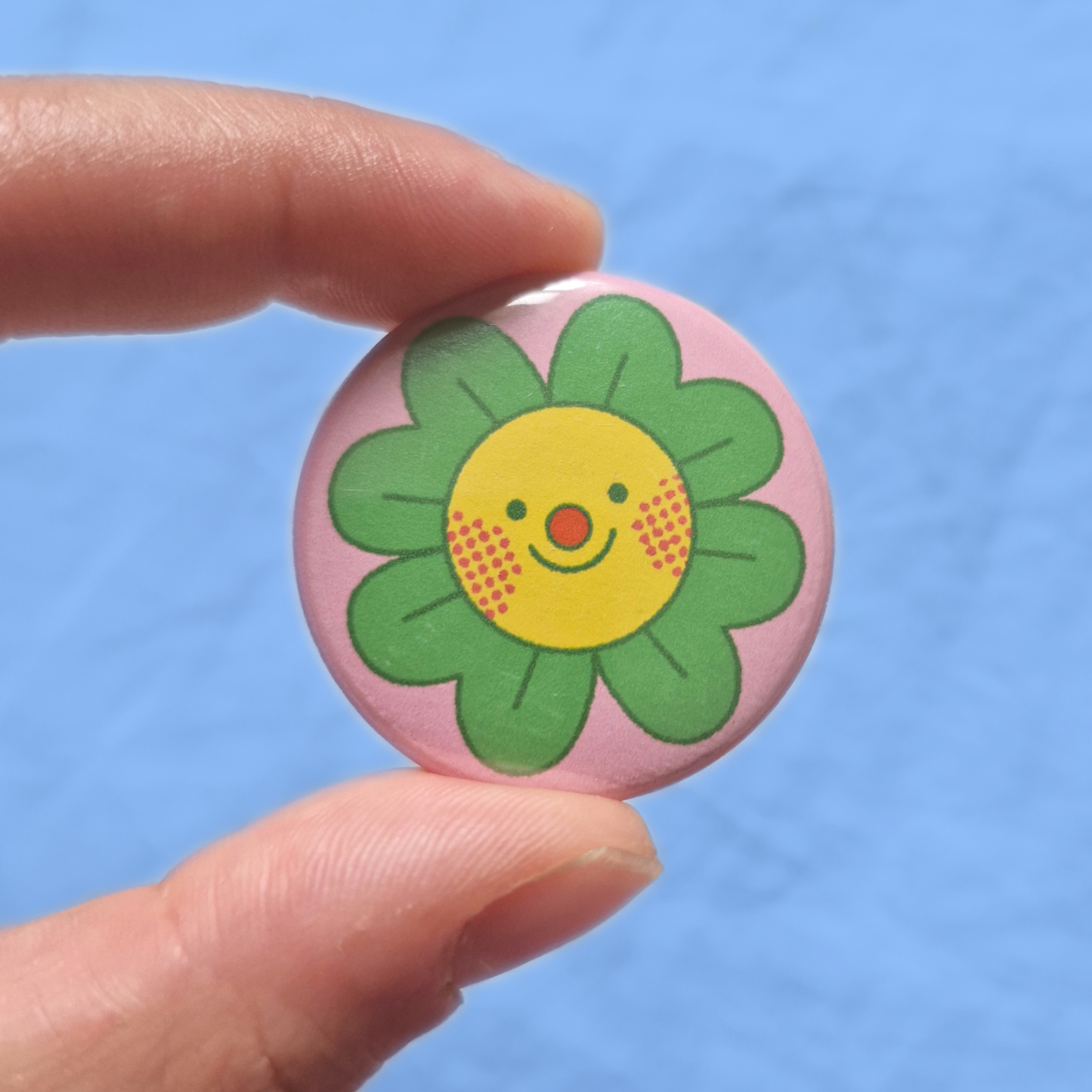 Flower button badge