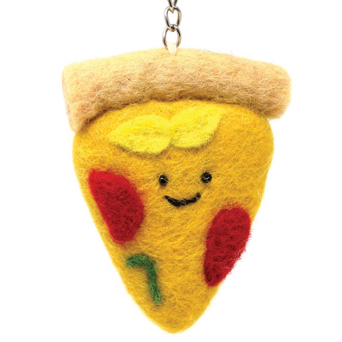 Felt Keychain - Pizza Felt Keyring