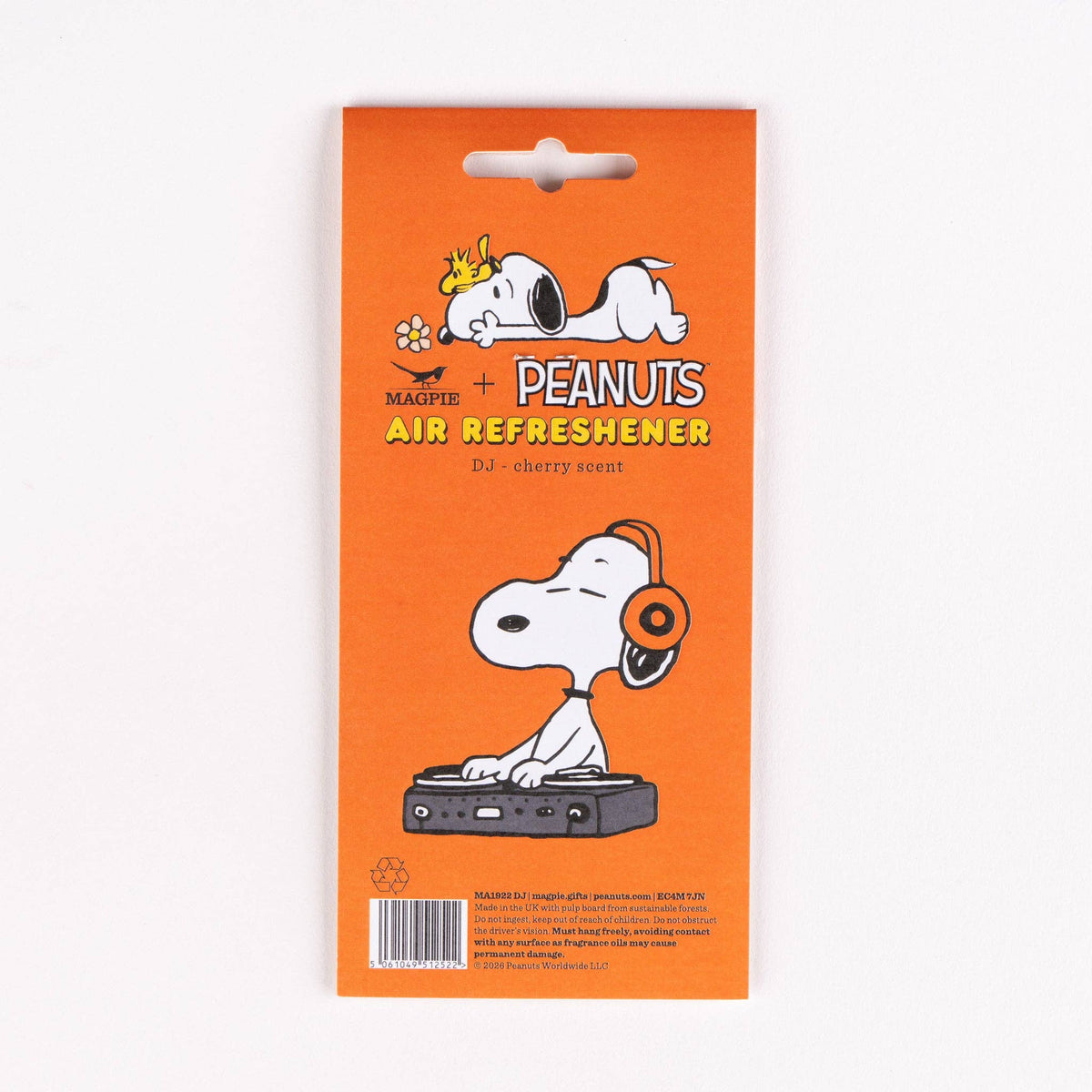 Snoopy Peanuts Air Freshener DJ