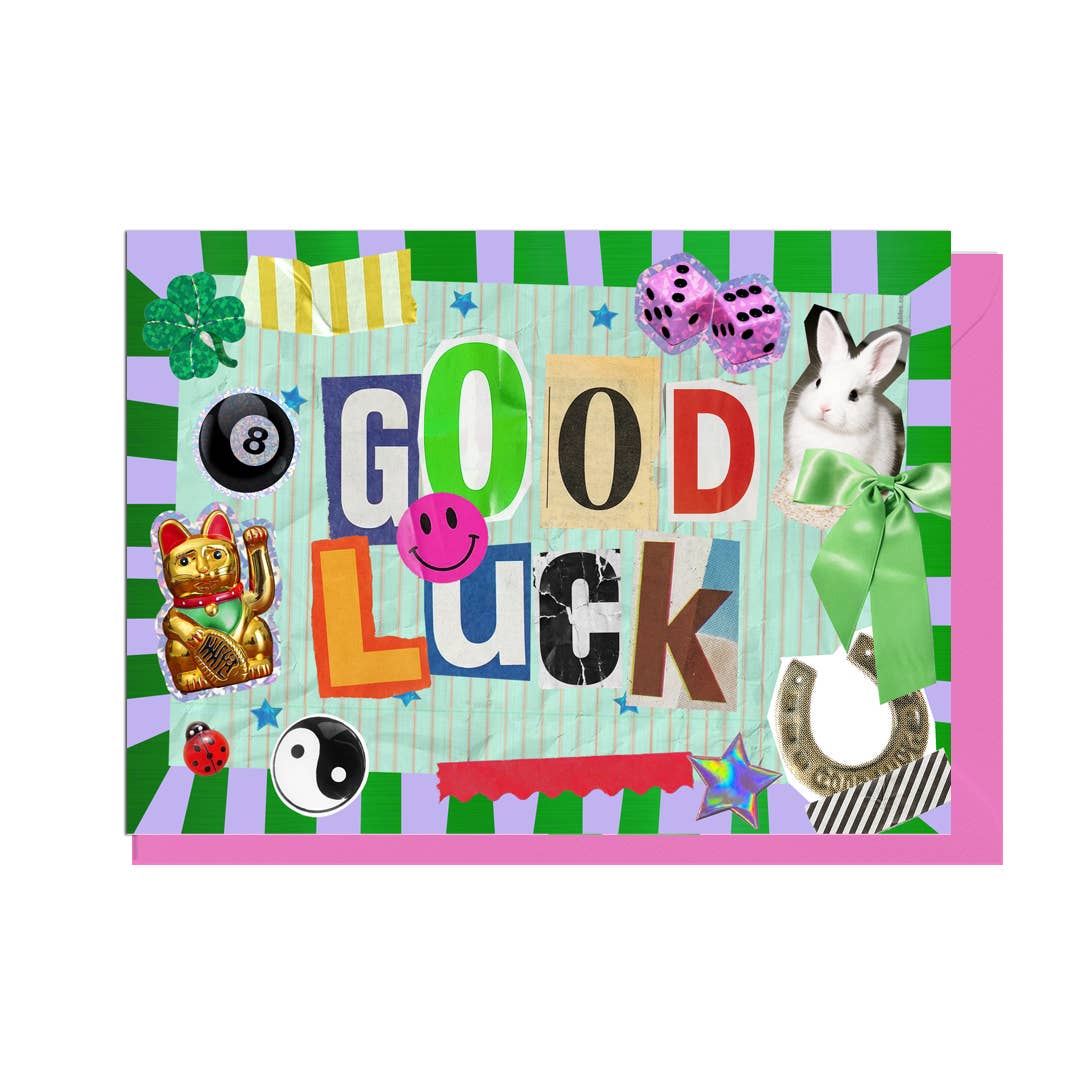 GOOD LUCK, JUNK JOURNAL CARD