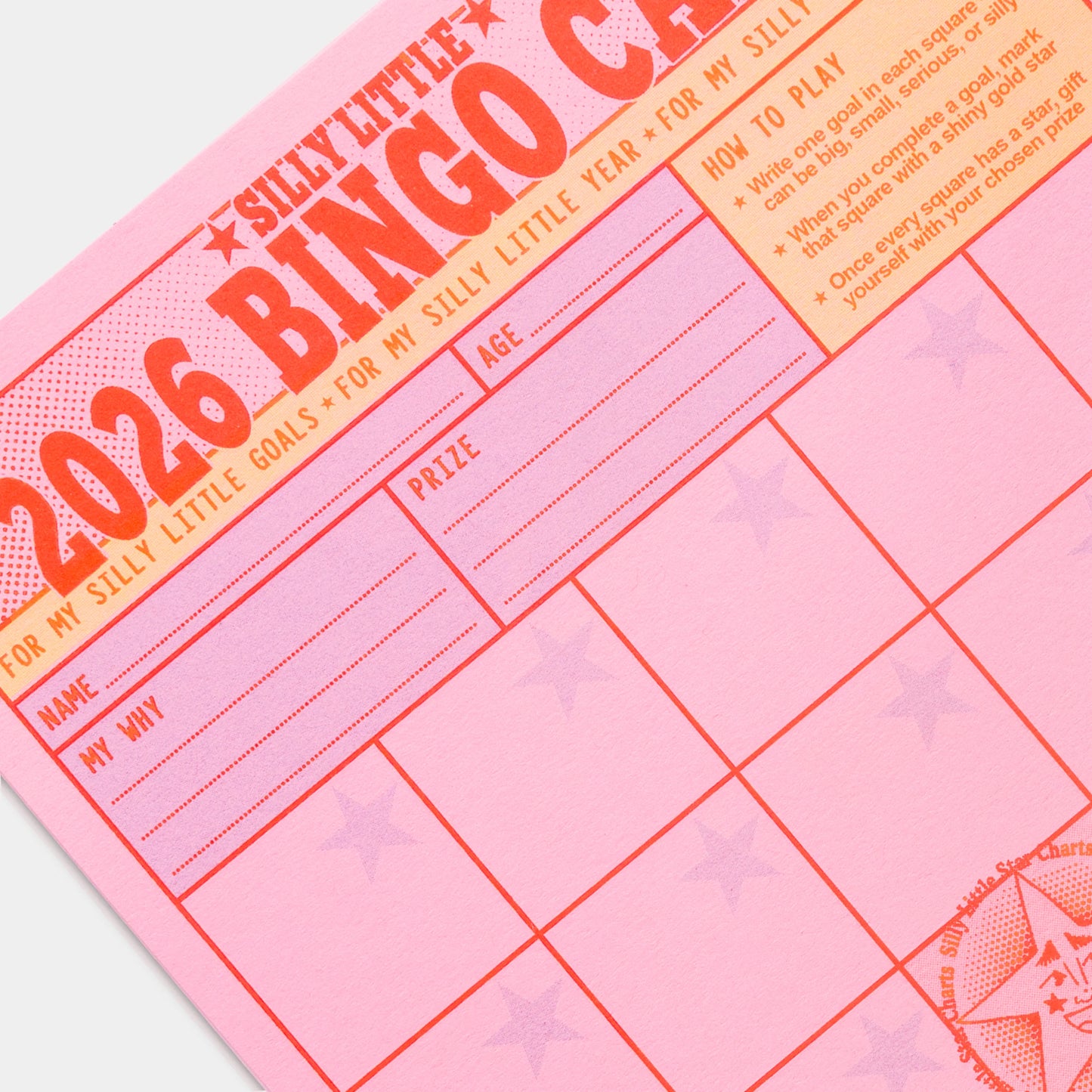 Silly Little Star Chart - 2026 Bingo Card
