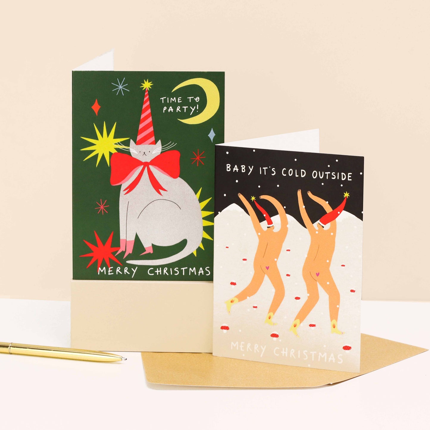Baby It's Cold Outside Christmas Card | Cheeky Card | Funny