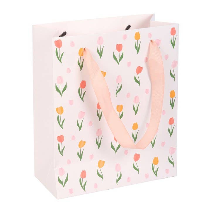 Spring Tulip Print Mother's Day Gift Bag