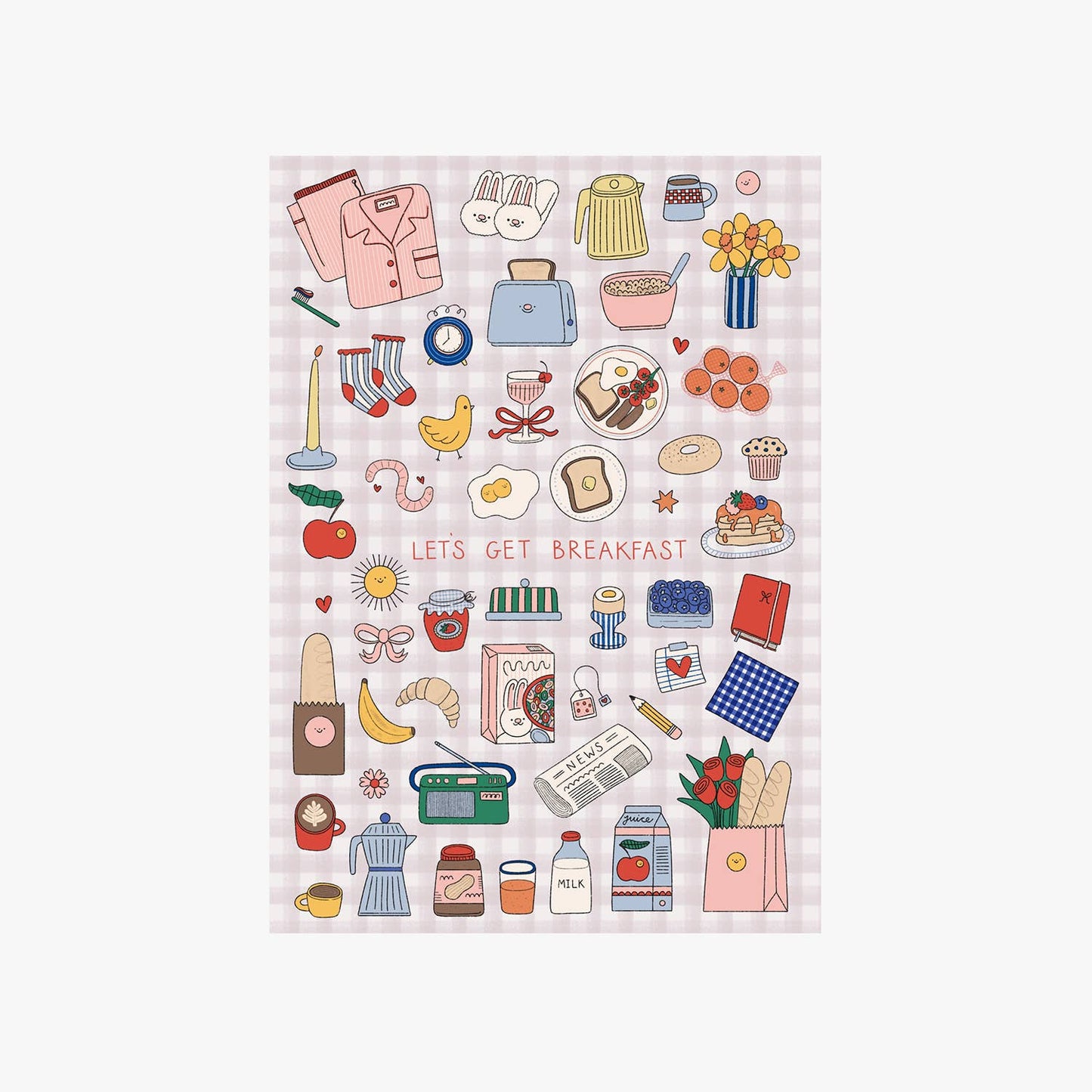 Let's Get Breakfast Greetings Card