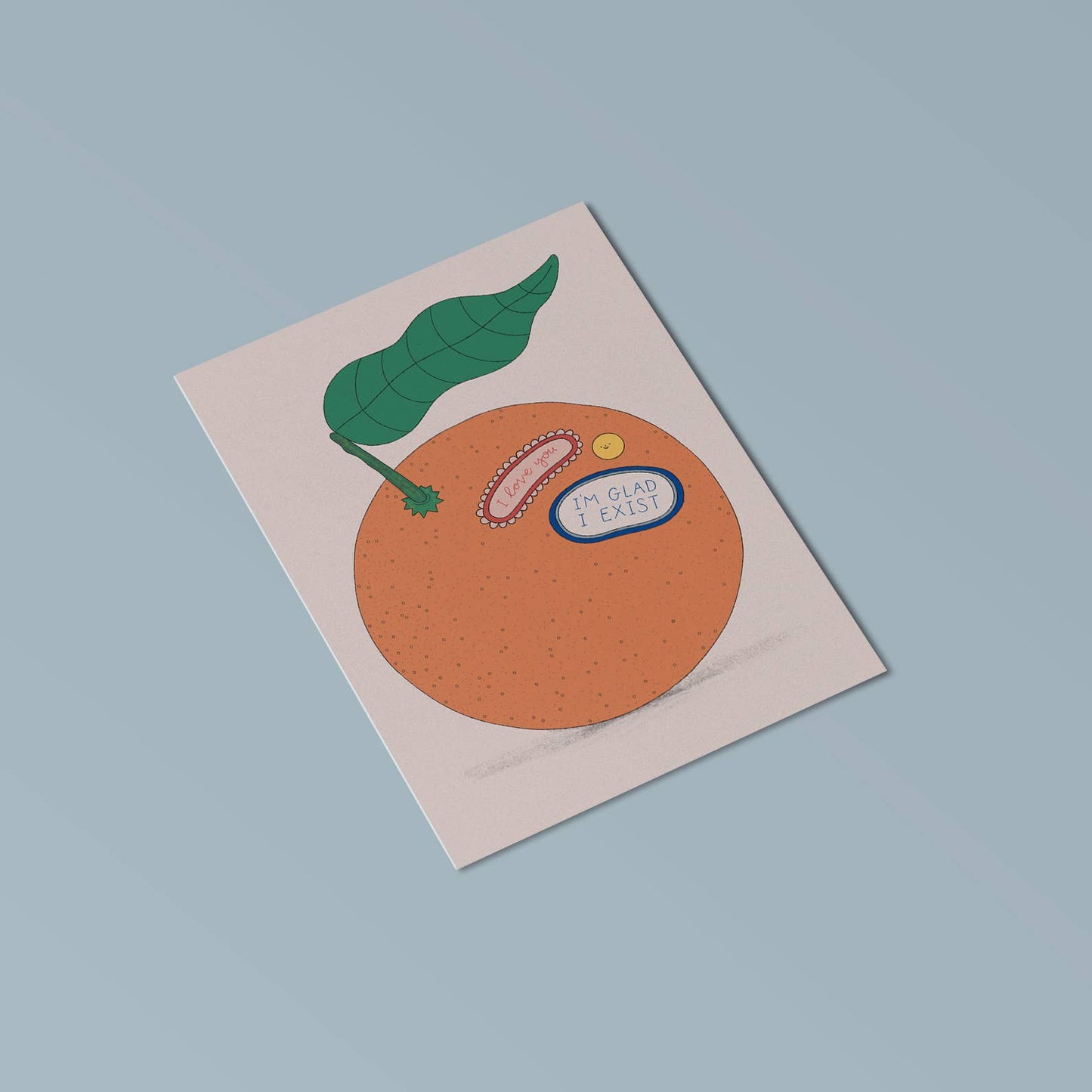 The Orange Wendy Cope Poem Card