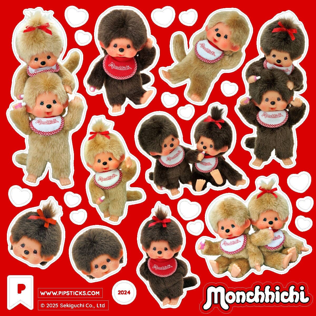 Pipsticks - Monchhichi Mix & Match sticker sheet