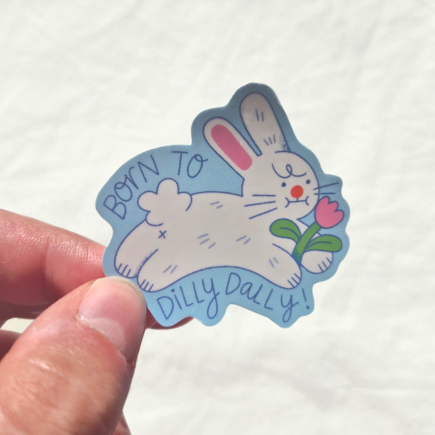 Dilly Dallying Bunny Sticker