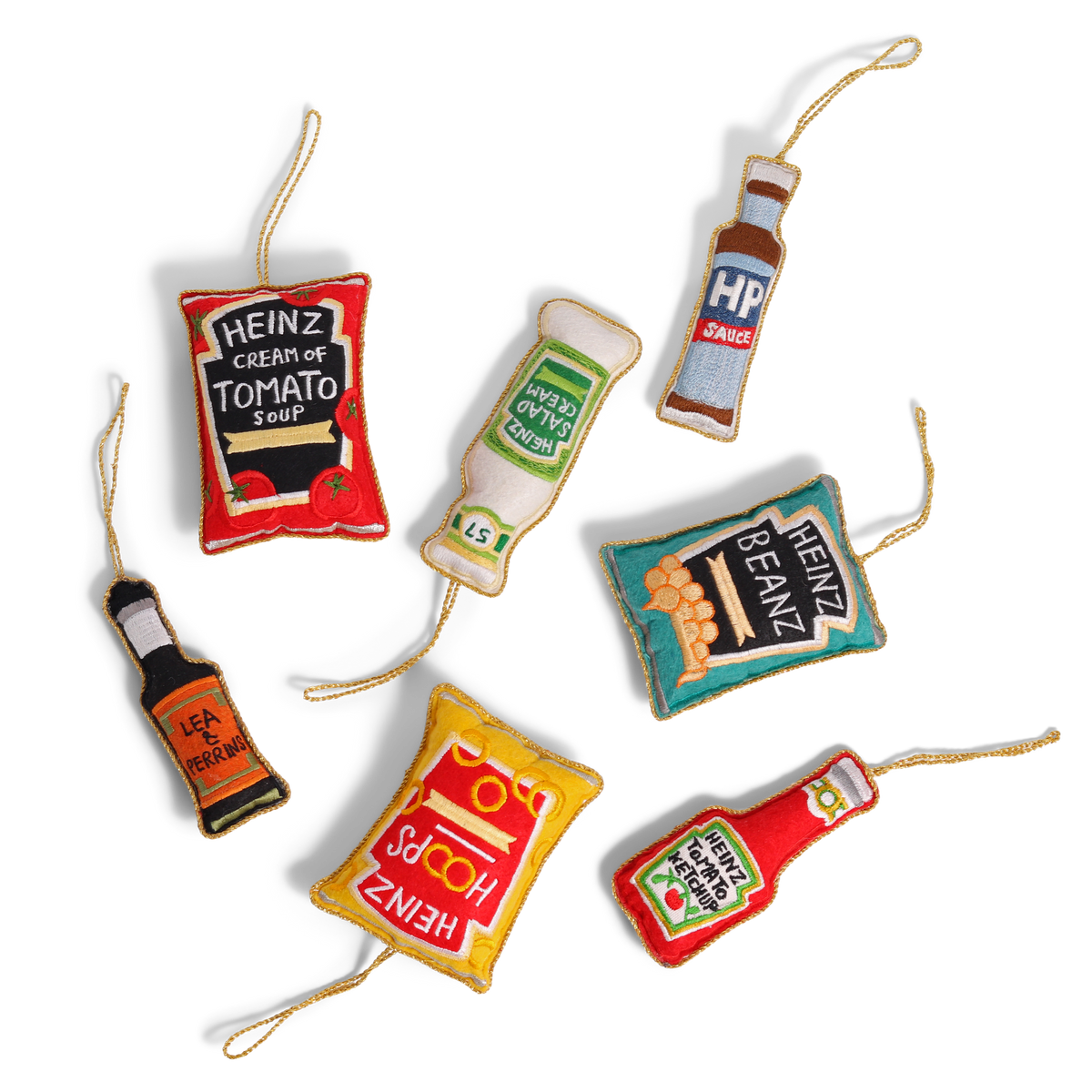 Heinz Tomato Ketchup Embroidered Decoration, 10cm