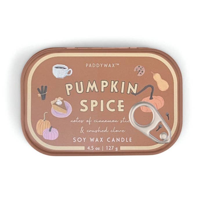 Bistro 4.5oz/127g Pumpkin Printed Tin Candle - Pumpkin Spice
