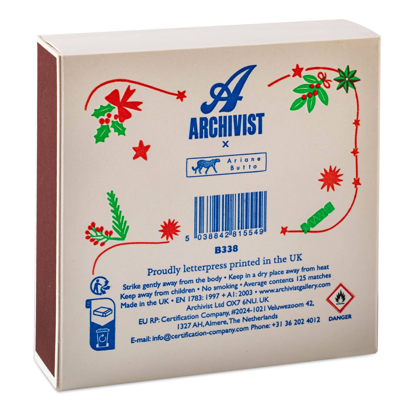 Festive Dog | Square - Christmas Safety Matches🎄