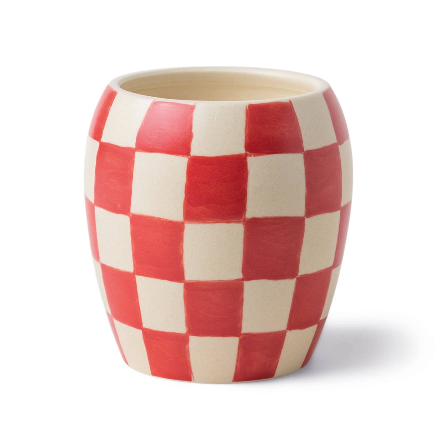 Paddywax Checkmate Porcelain Candle - Red - Rose & Santal