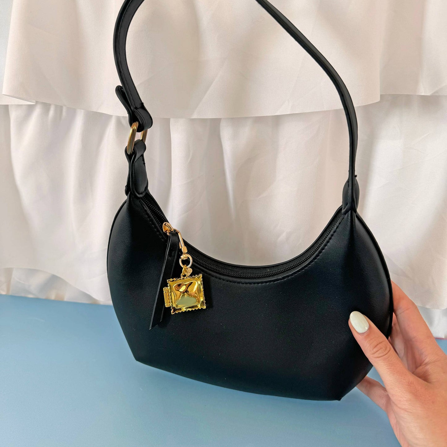 Ravioli Locket Keychain