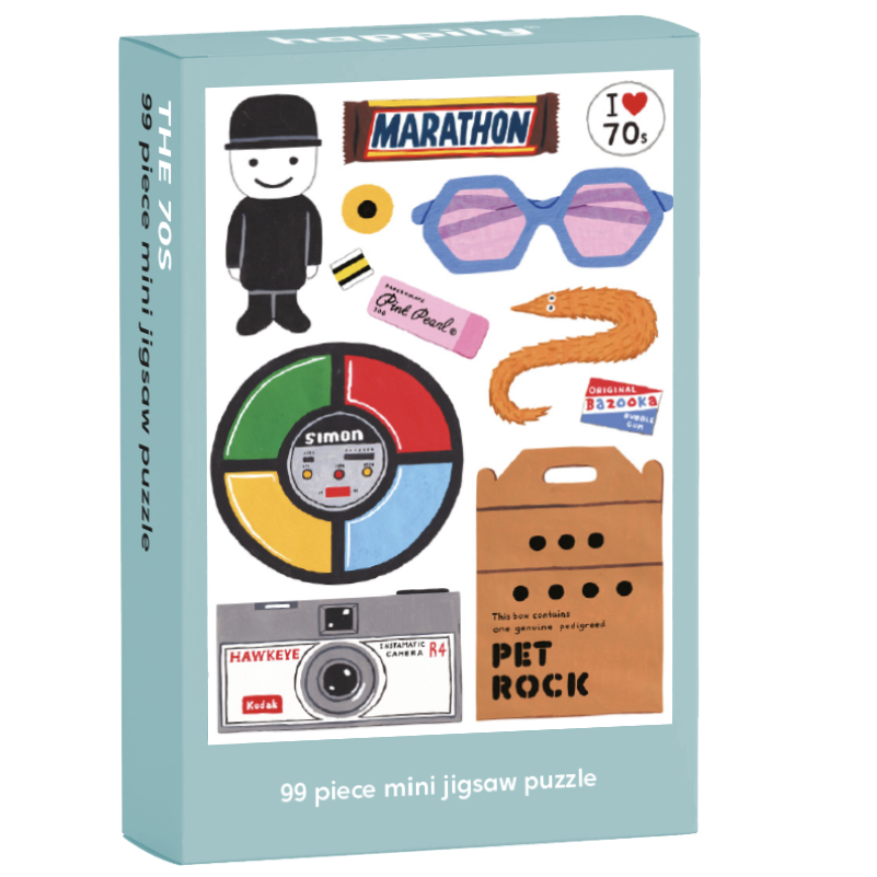 Retro 70's - 99 Piece Mini Jigsaw Puzzle