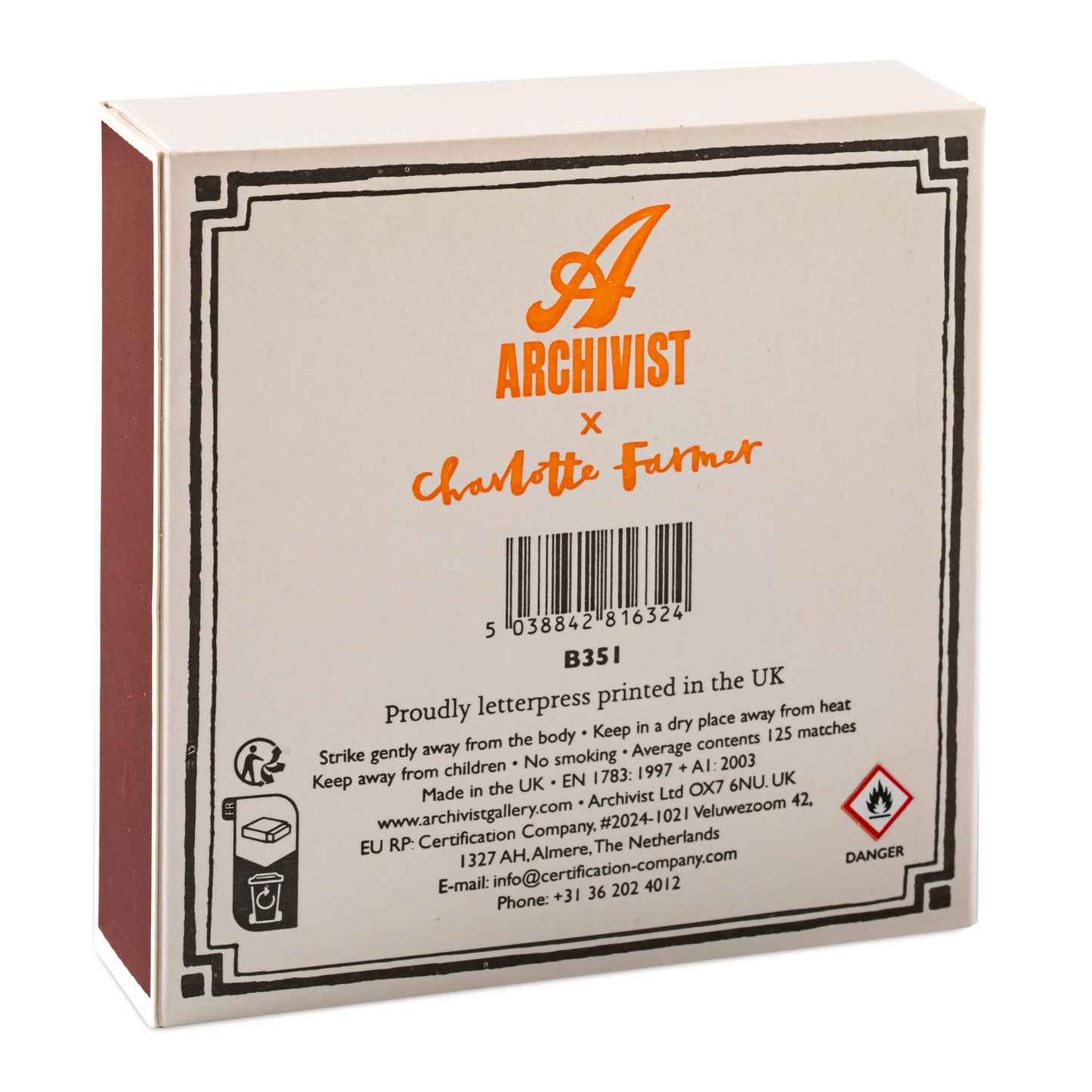 Spooky Matches Matchbox | Square - Safety Matches 🎃