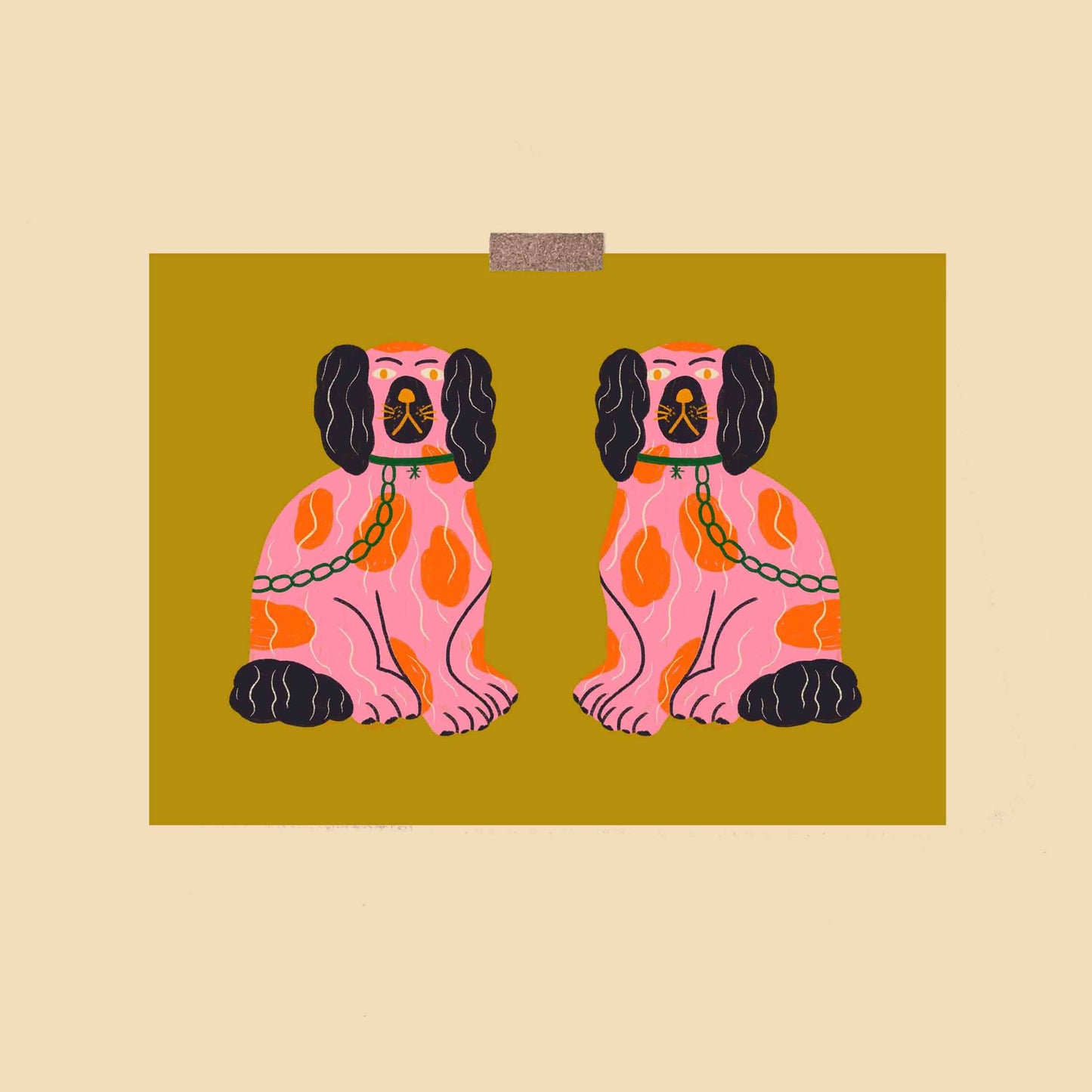 Staffordshire Dogs Art Print