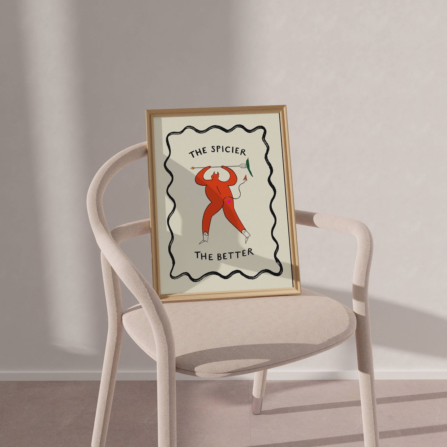 The Spicier The Better Art Print | Kitchen Art | Chilli