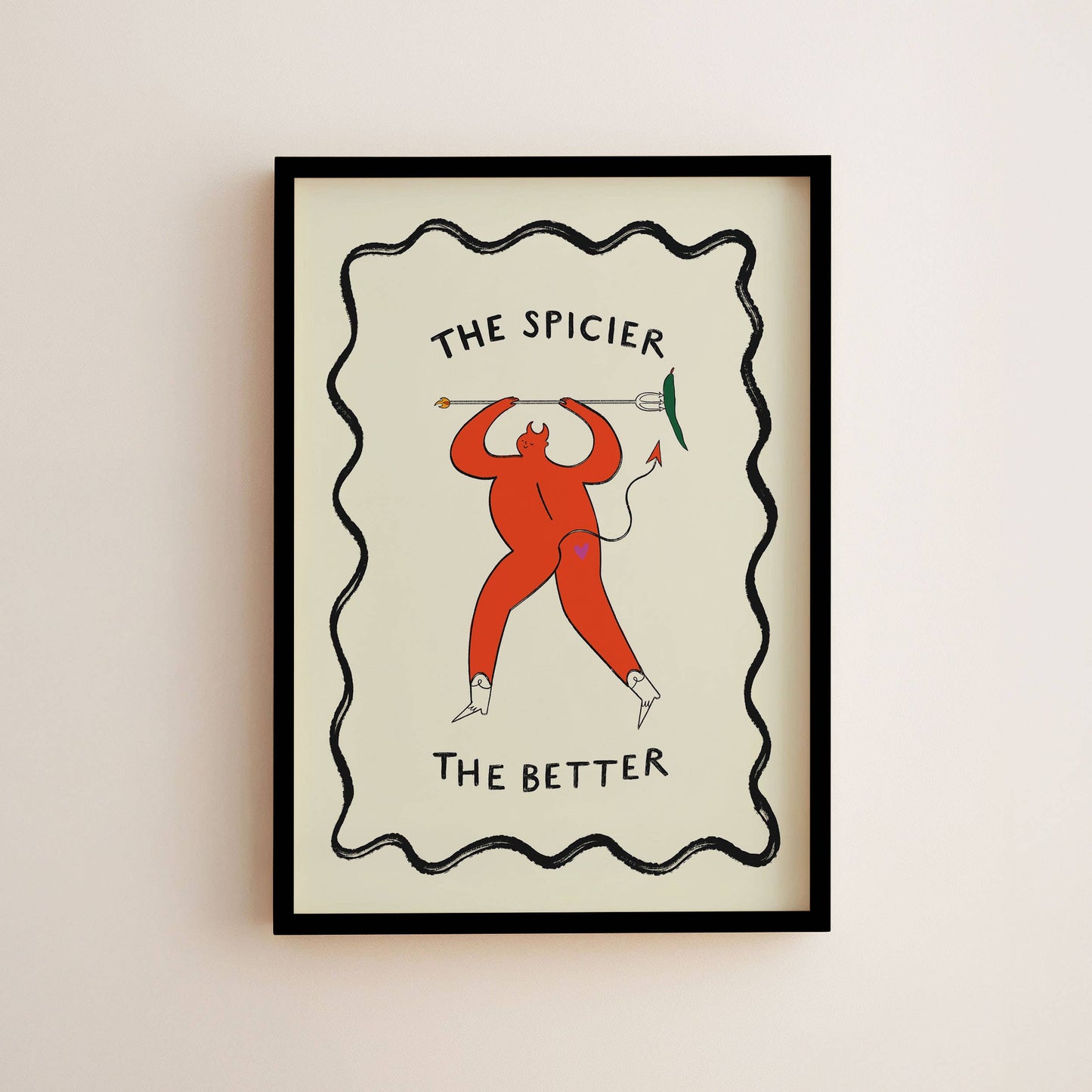 The Spicier The Better Art Print | Kitchen Art | Chilli