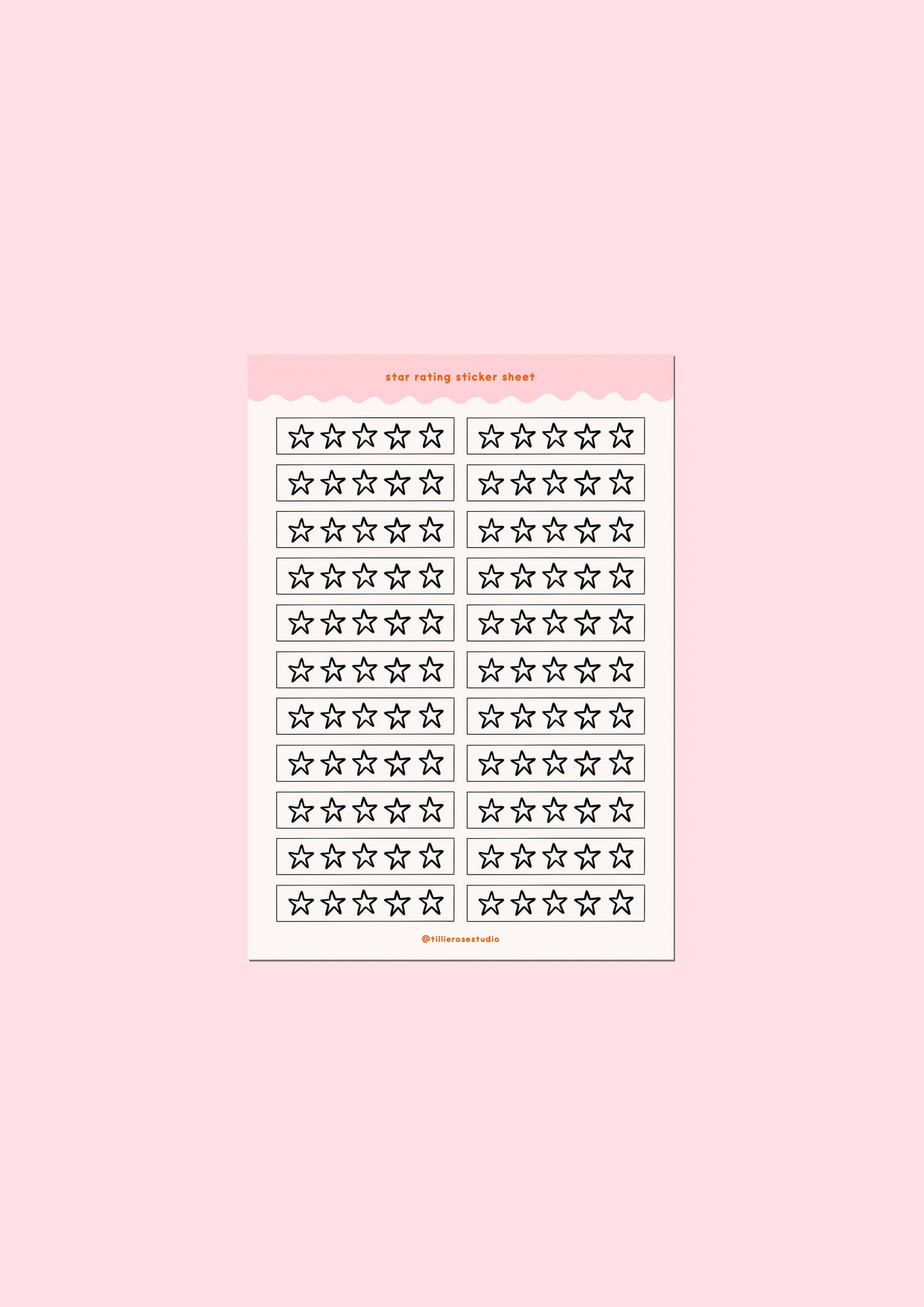 Stars Rating Sticker Sheet