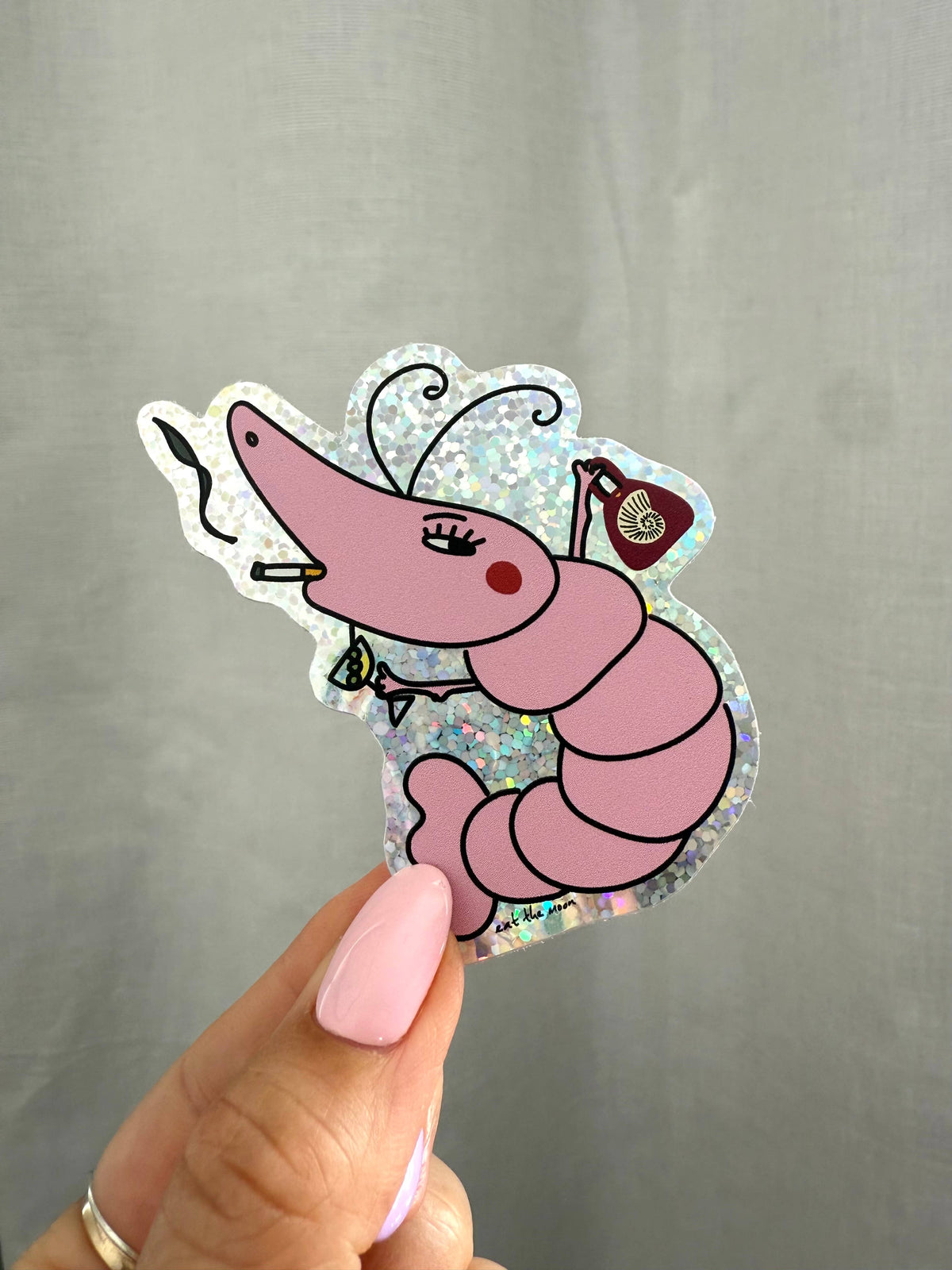 Party Shrimp Vinyl Sticker