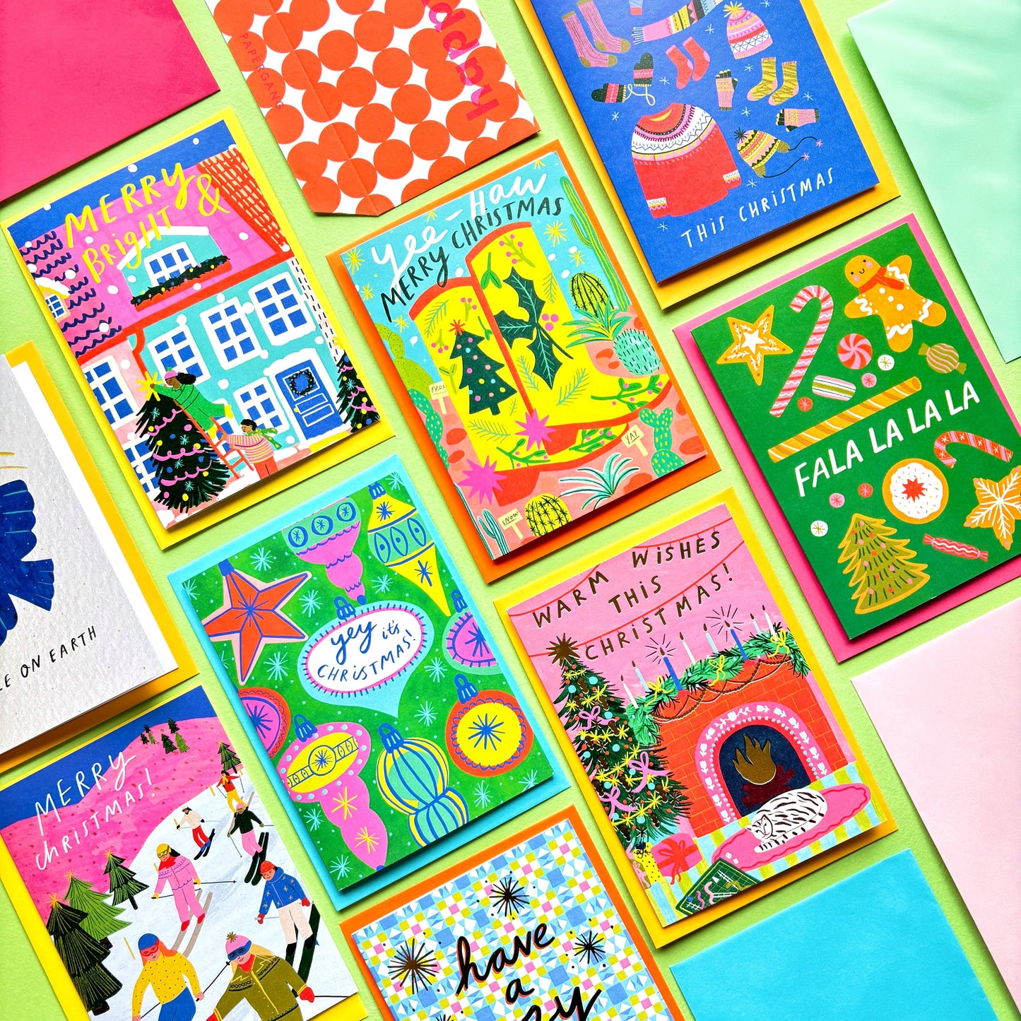 Warm Wishes This Christmas Greeting Card | Fireplace Xmas Festive Greetings Cat Cozy Pink Gold Foil