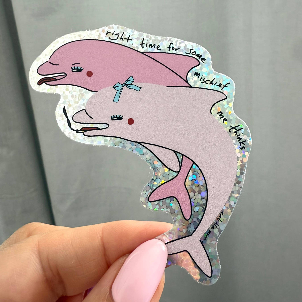 Mischief Dolphins Vinyl Sticker