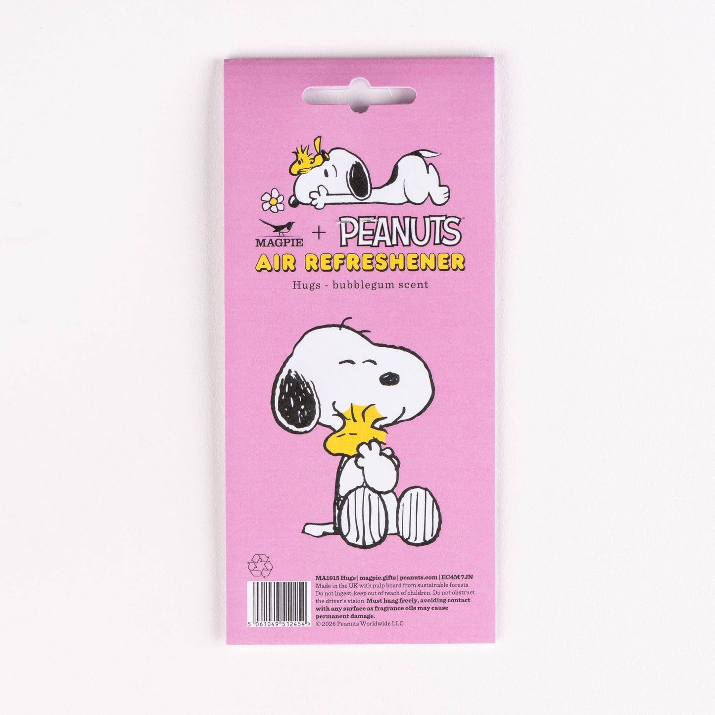 Snoopy Peanuts Air Freshener Hugs