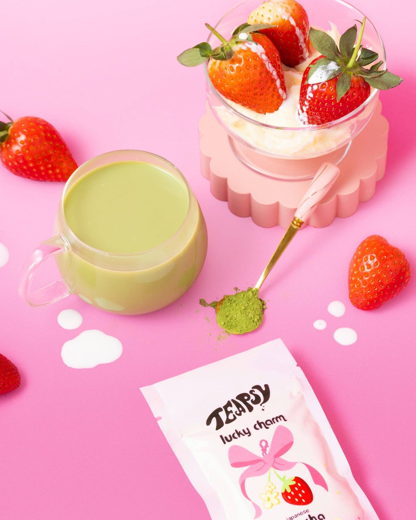 Matcha Strawberries & Cream "Lucky Charm"