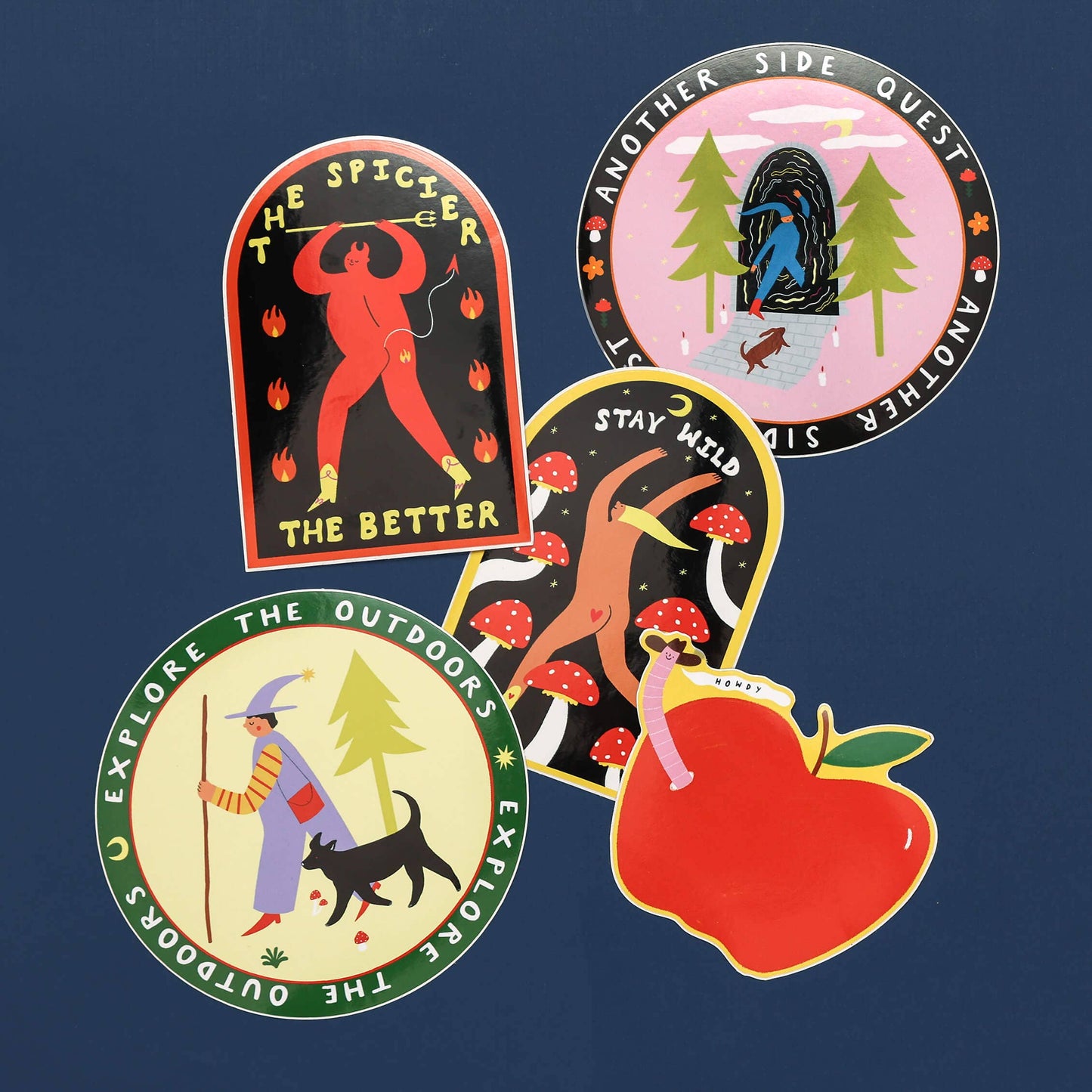 Explore The Outdoors Sticker - Round Vinyl Sticker