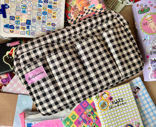 Gingham Journal Pouch