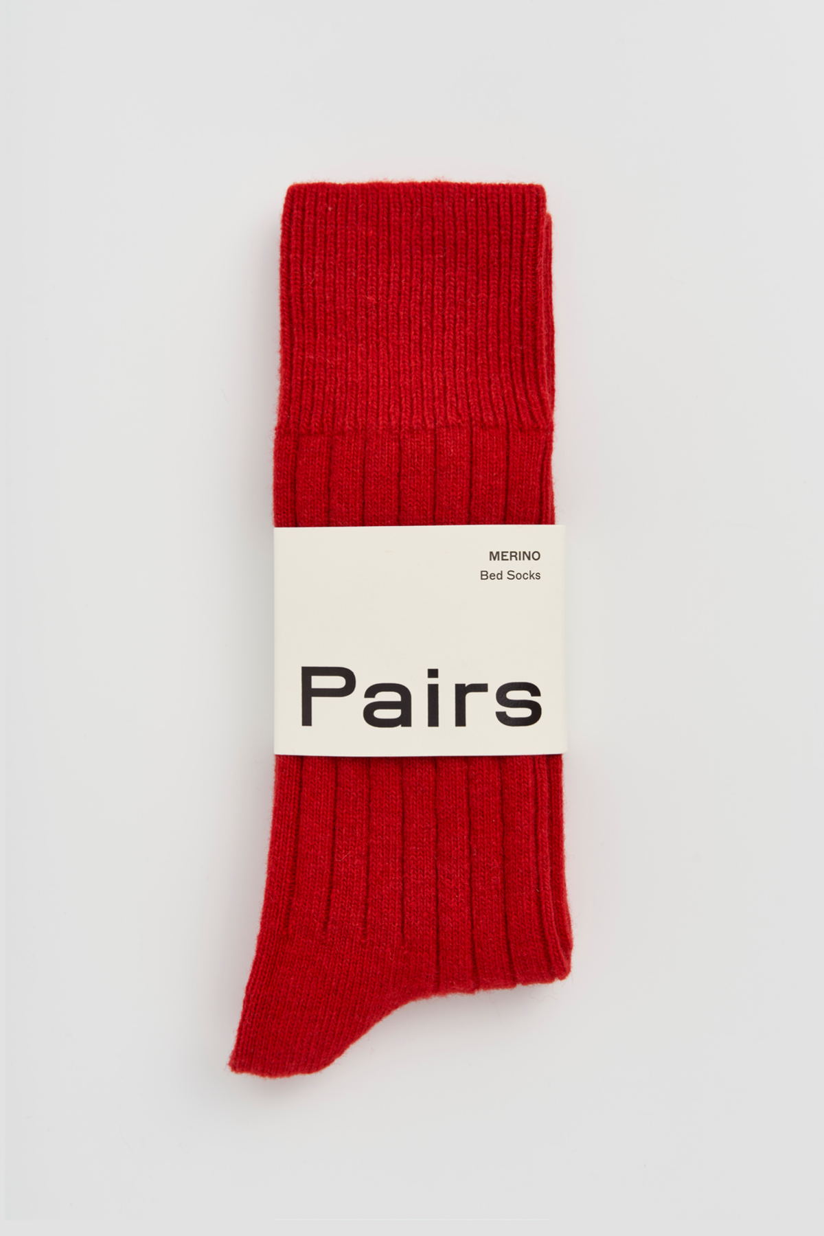 Pairs - Postbox Red Merino Bed Socks
