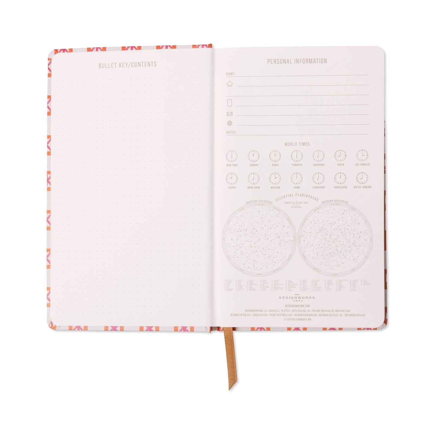 DesignWorks Ink Tulip Journal - Orange Check