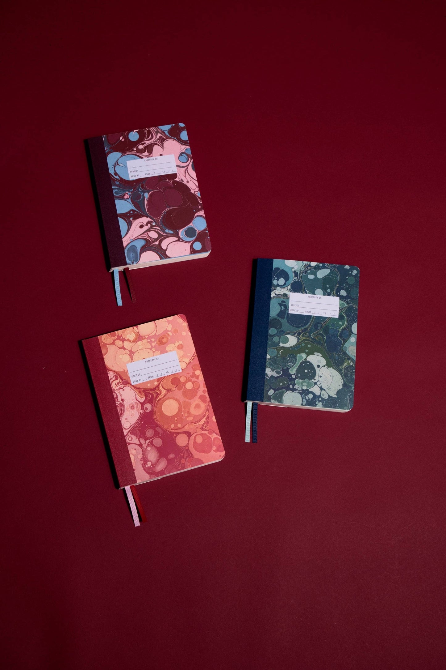 Designworks Ink Marble Soft Cover Journal - Burgundy Sky