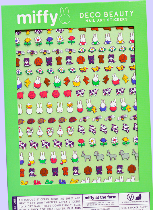 Nail Art Stickers - MIFFY AT THE FARM