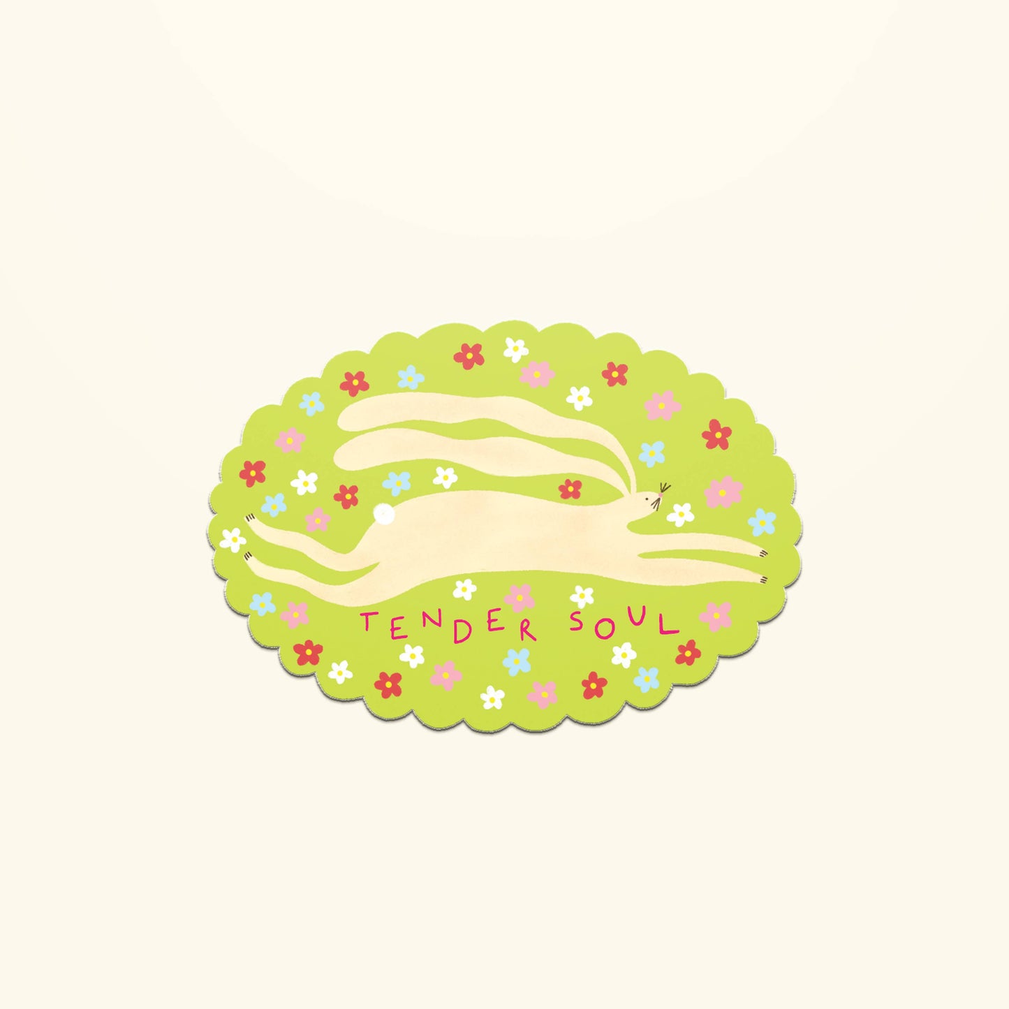 Tender Soul Sticker | Die Cut Rabbit / Hare Decal