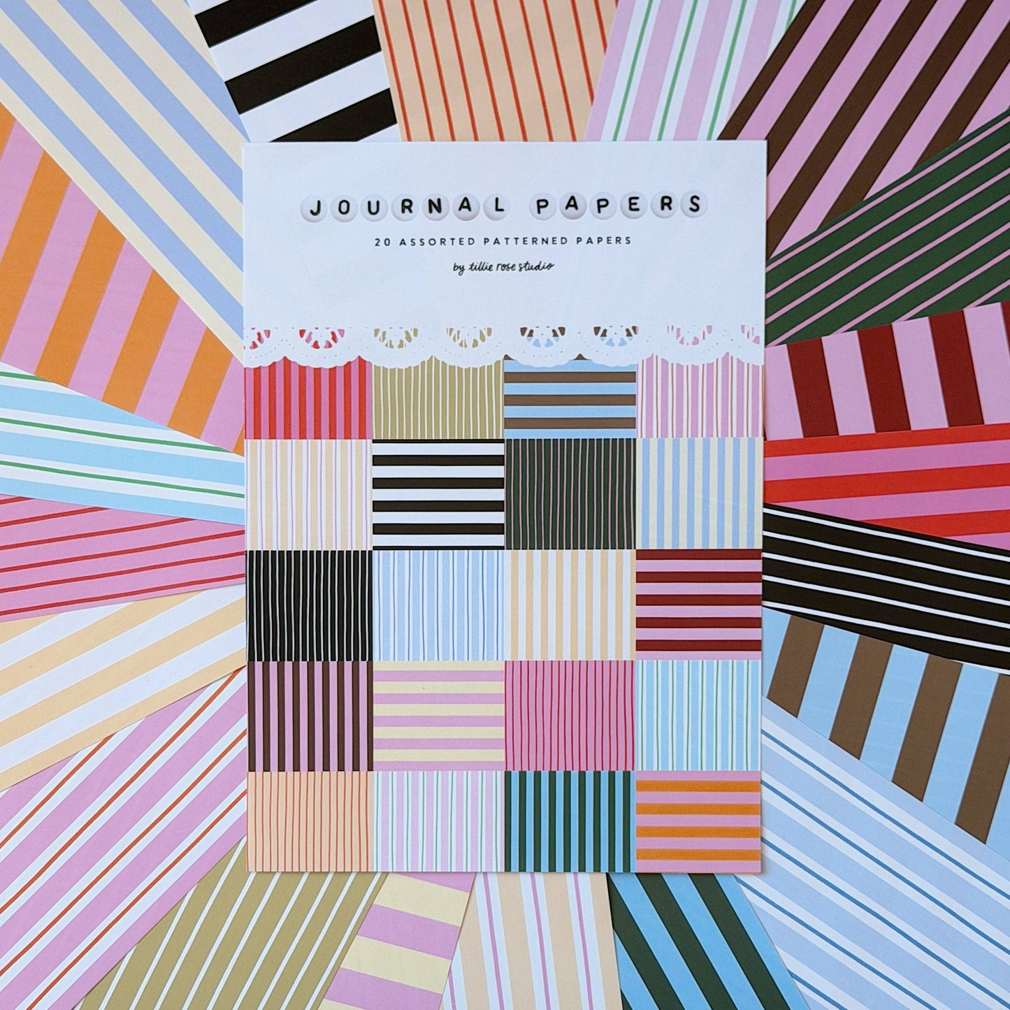 Journal Papers Pack: Stripes Edition: A5
