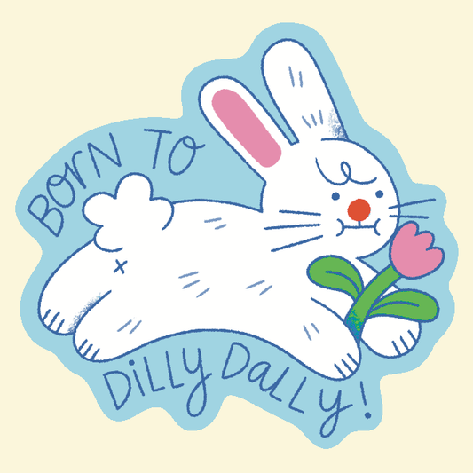 Dilly Dallying Bunny Sticker