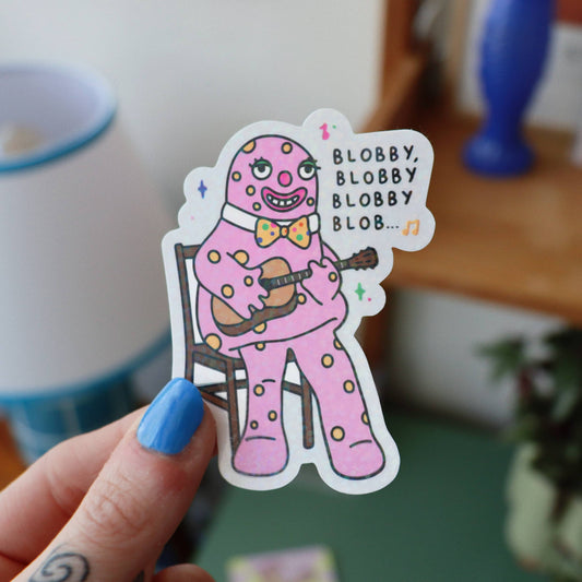 Blobby Blob Vinyl Sticker | Glossy Laptop Sticker 