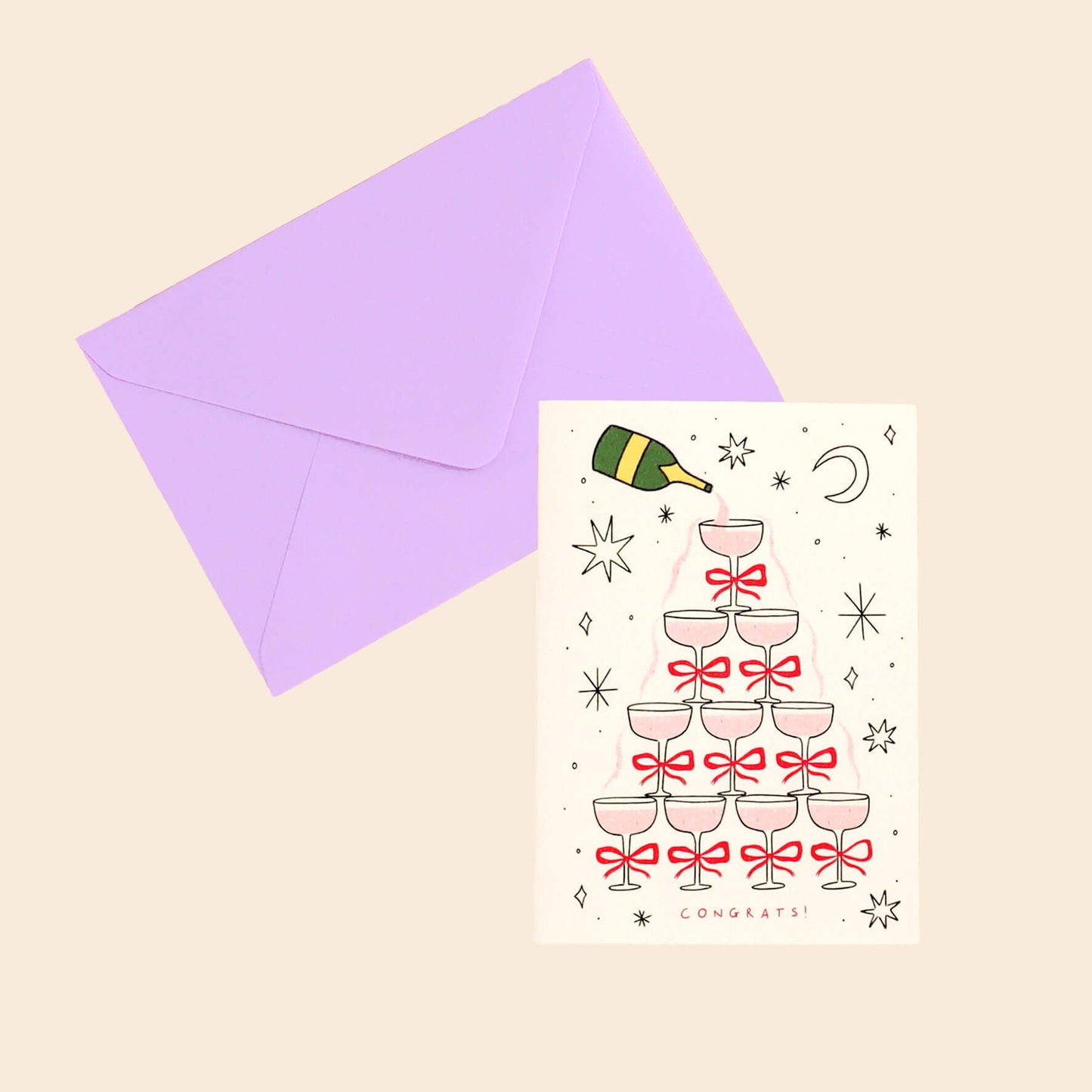 Champagne Congratulations Card | Engagement | Celebration