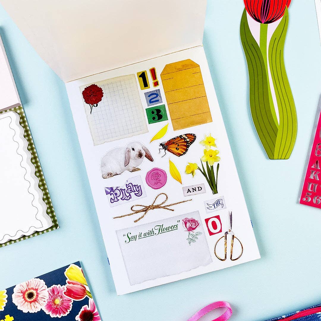 In The Garden Pipsticks Junk Journal Sticker Book