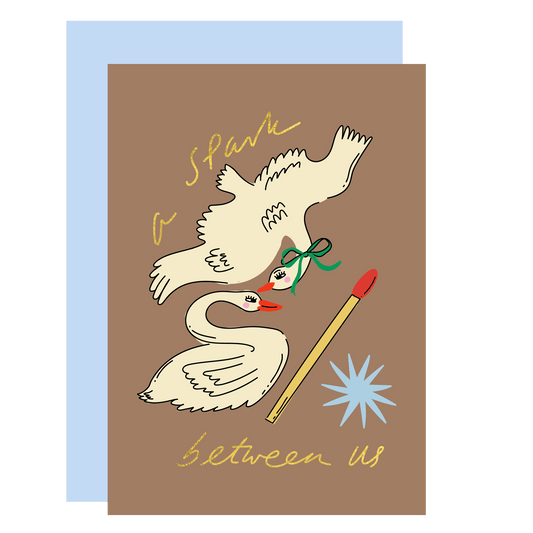 Spark between us, Valentine's day love and anniversary card