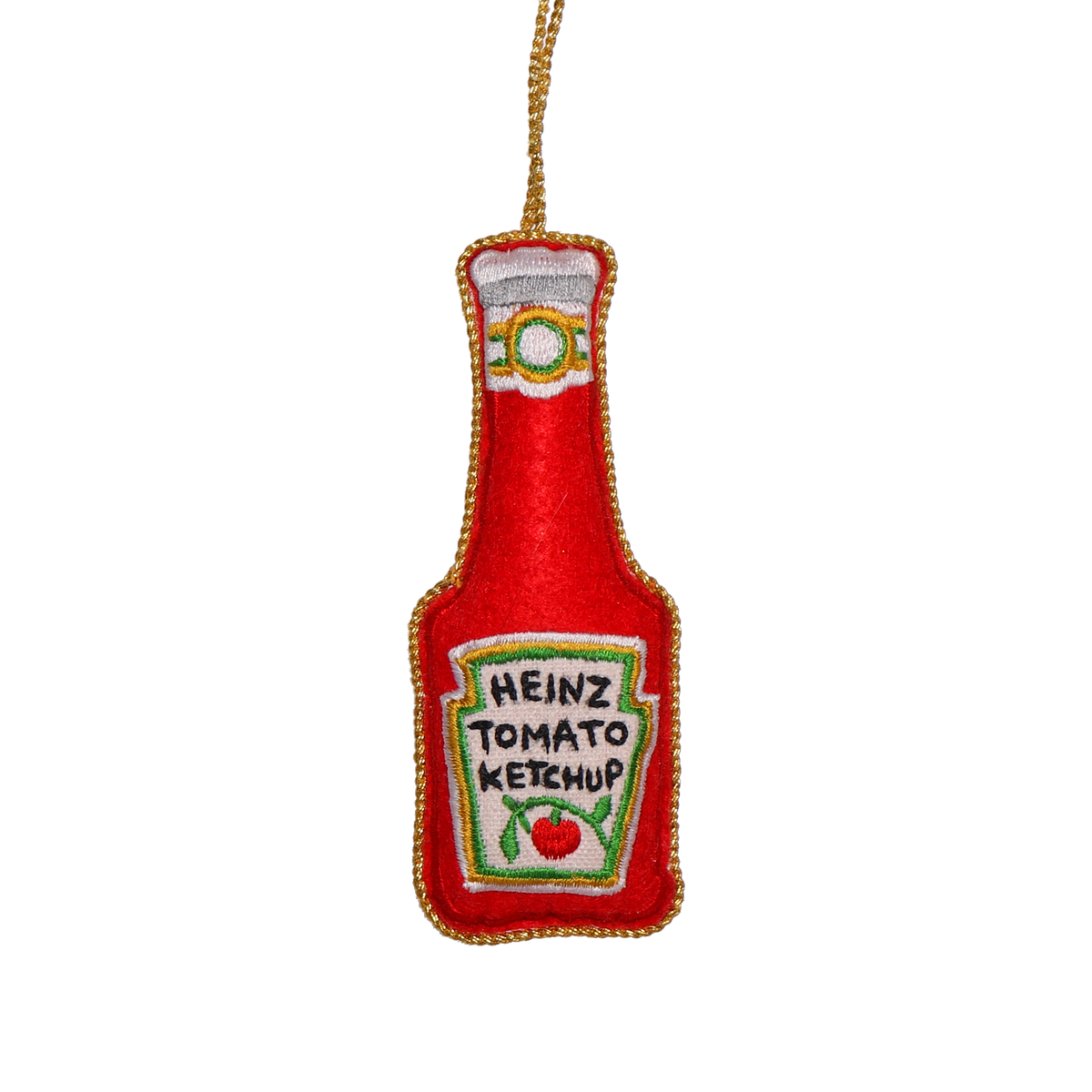 Heinz Tomato Ketchup Embroidered Decoration, 10cm