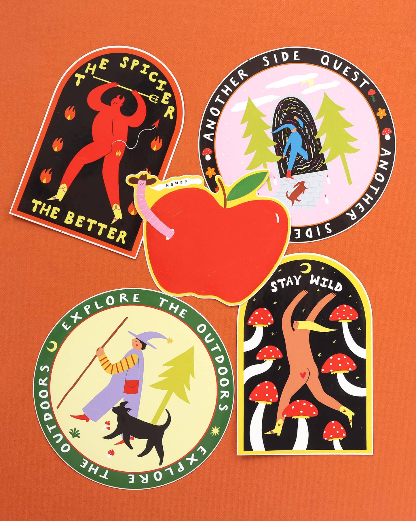 Explore The Outdoors Sticker - Round Vinyl Sticker