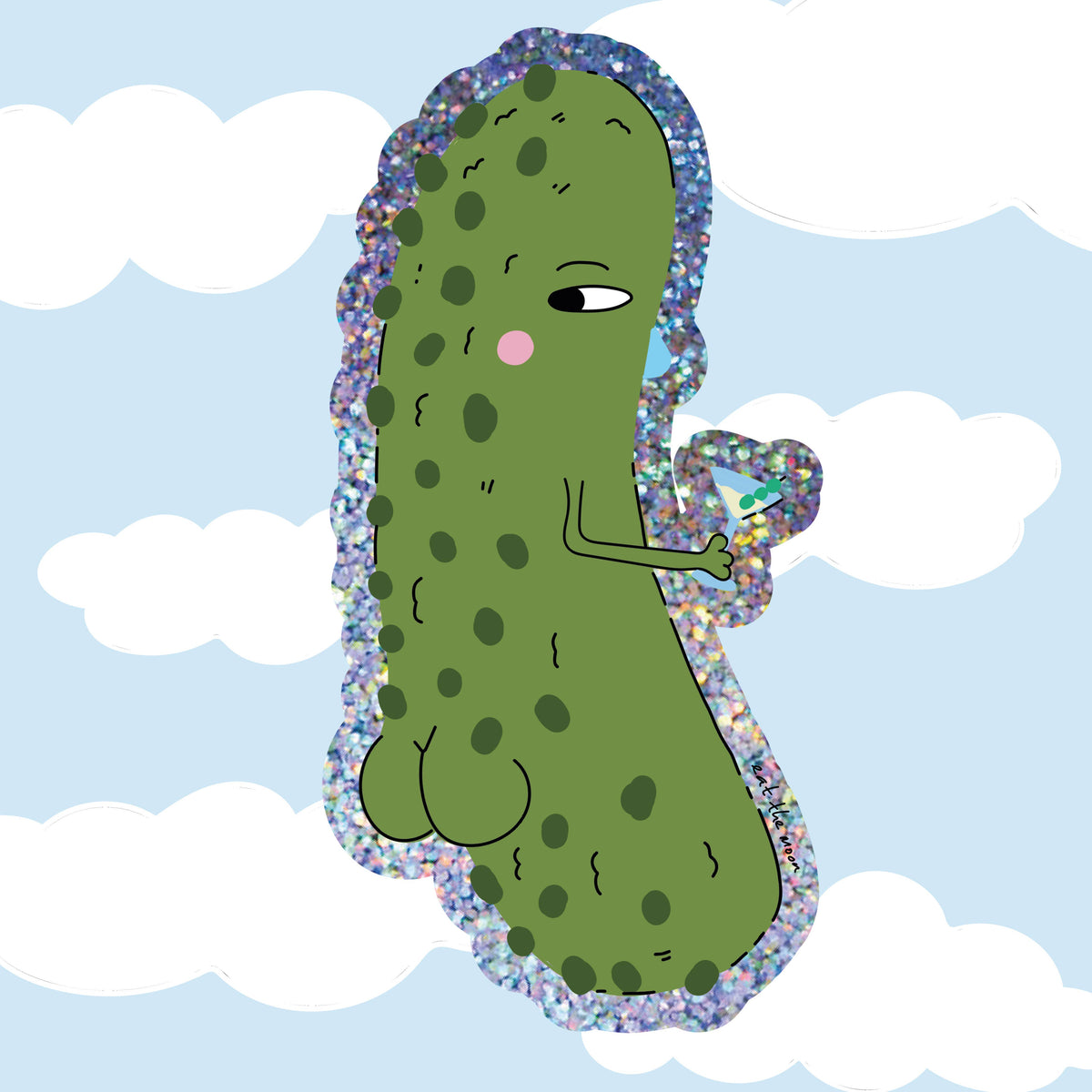 Cheeky Gherkin Vinyl Sticker