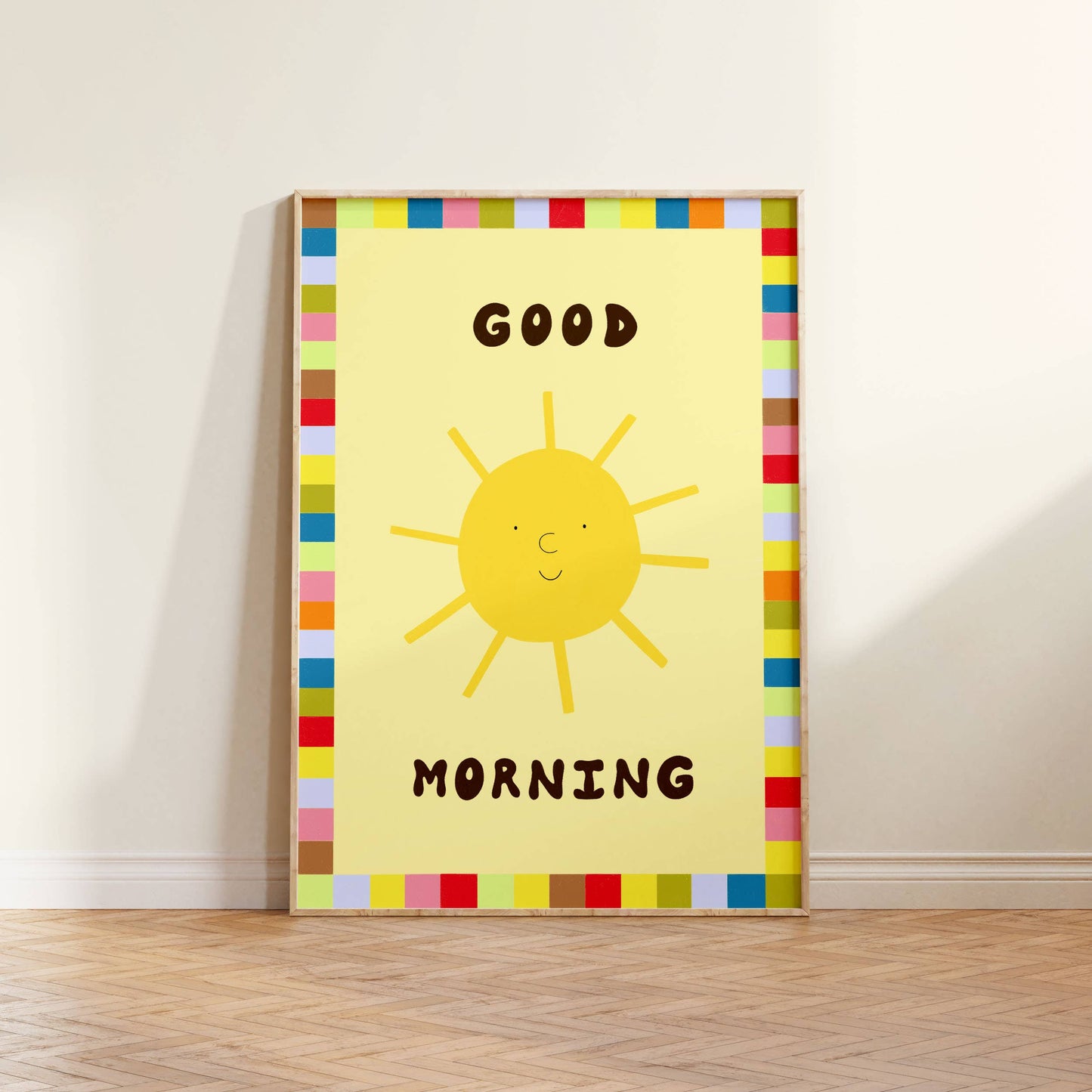 Sunshine Good Morning Art Print | Cute Children's Wall Art: A5