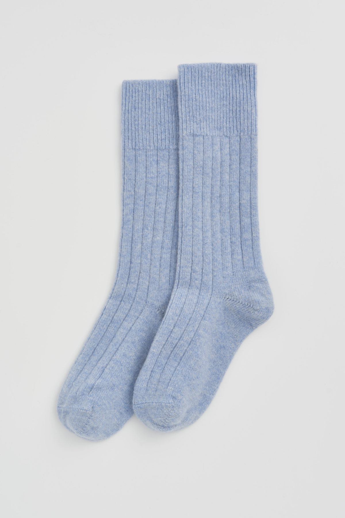 Pairs - Morning Blue Merino Bed Socks