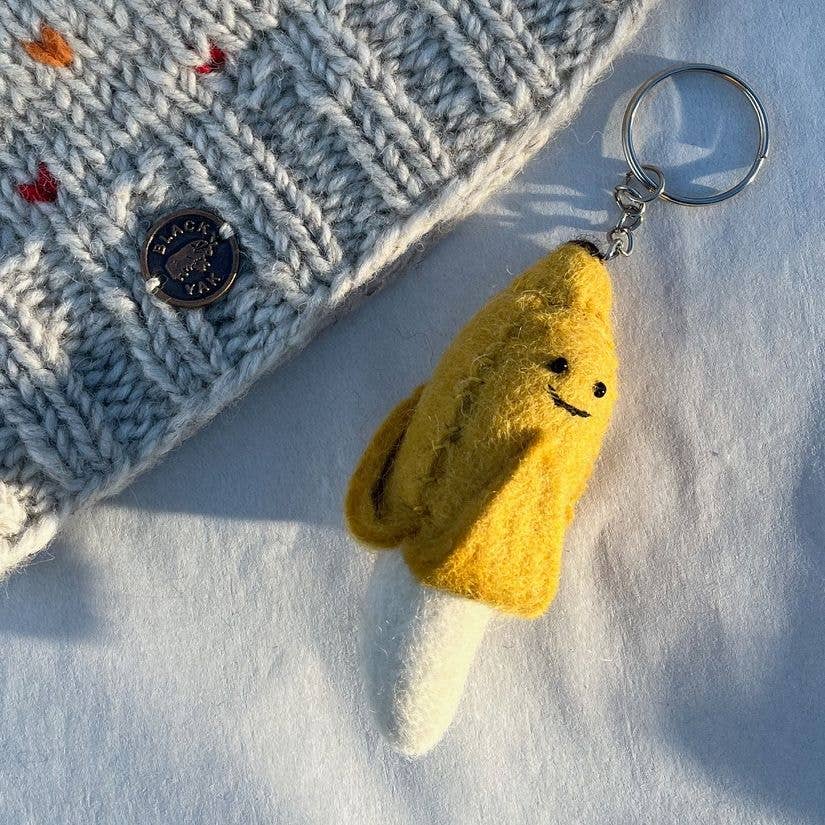 Felt Keychain - Banana Felt Keyring