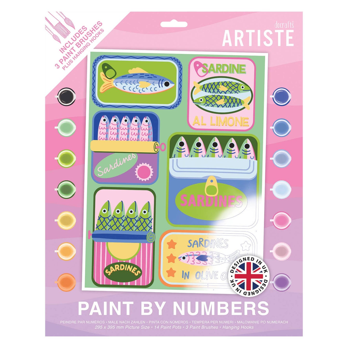 DOCRAFTS ARTISTE Large Paint by Numbers, Sardines