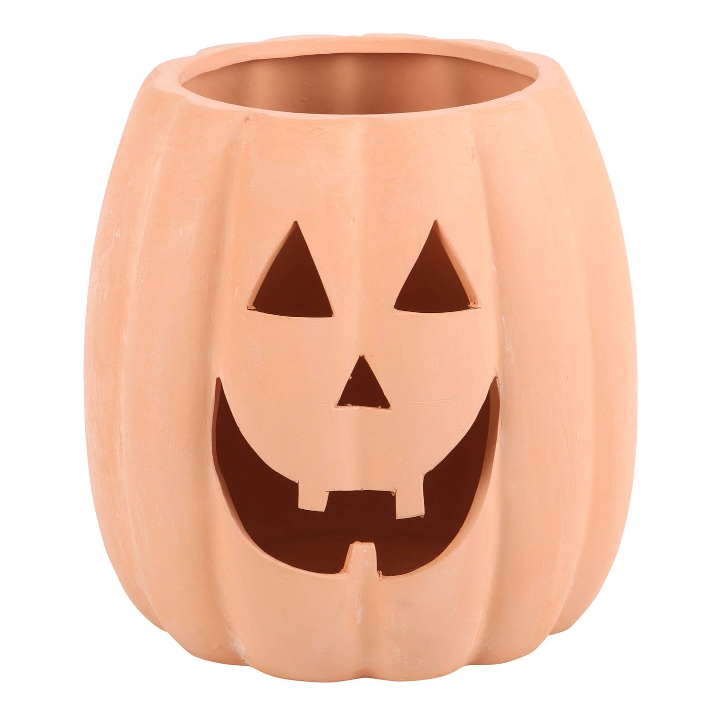 25cm Terracotta Cut Out Halloween Pumpkin Decoration